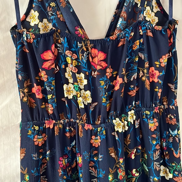 Blue Floral Spaghetti Strap Dress Medium - Picture 4 of 8